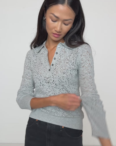 Nation Los Angeles Chloe Lace Sweater