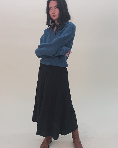 NATION LTD Janine Tiered Midi Skirt