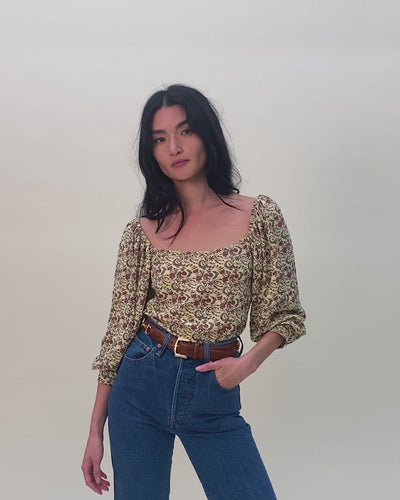 NATION LTD Dallyce Puff Sleeve Top