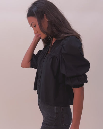 NATION LTD Geneva Tiered Sleeve Top