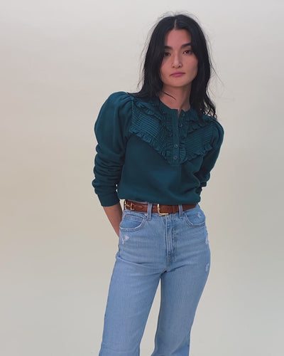 NATION LTD Fifi Ruffle Sweatshirt