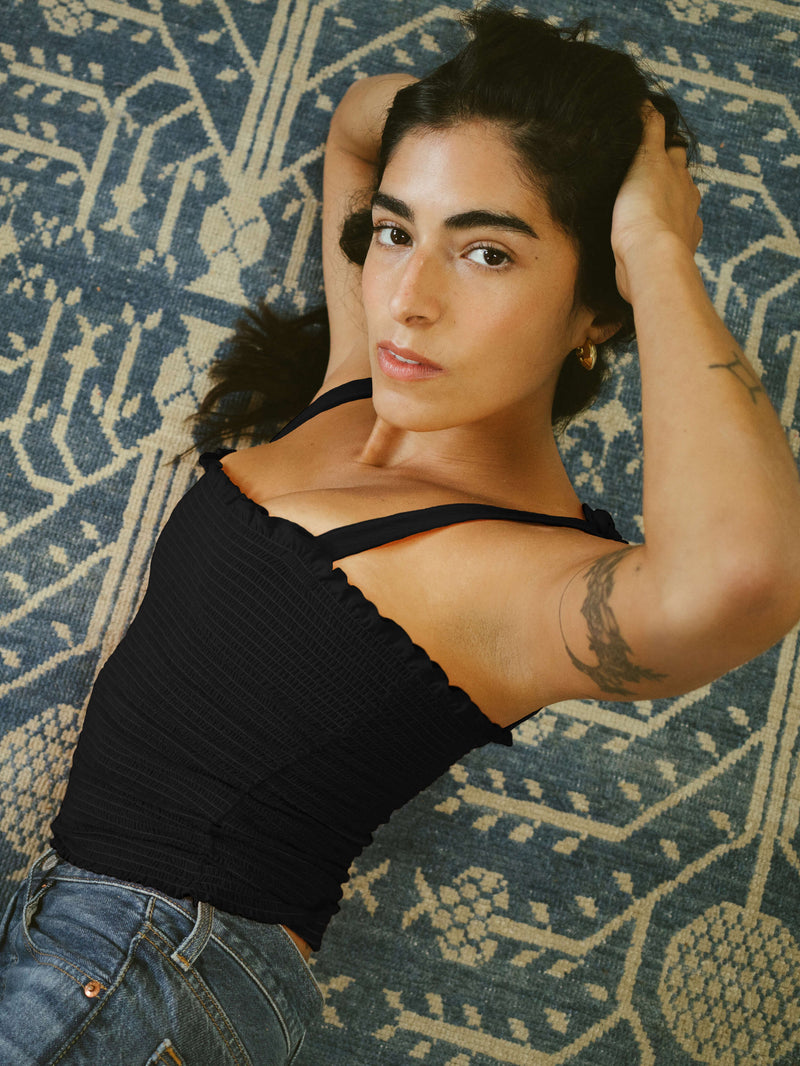 NATION LTD April Smocked Tie Tank