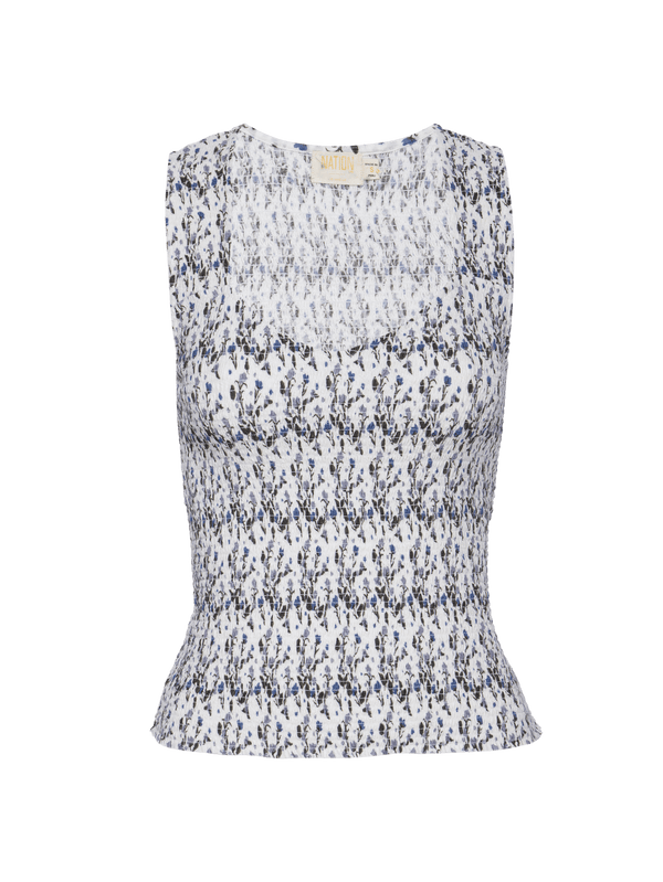 NATION LTD Bella Bustier Smocked Tank