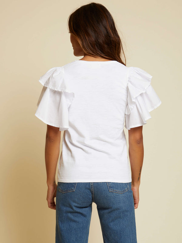 NATION LTD Bindi Ruffle Sleeve Tee