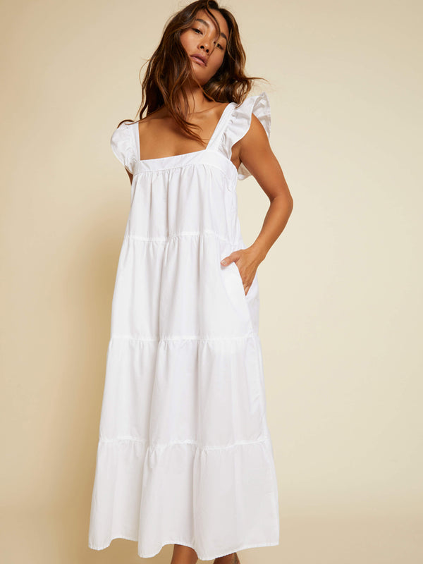 NATION LTD Camille Tiered Midi Sundress