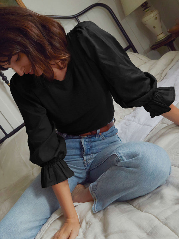 NATION LTD Carly Puff Sleeve Tee