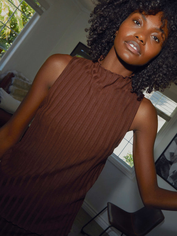 NATION LTD Claudia Rib Turtleneck Tank
