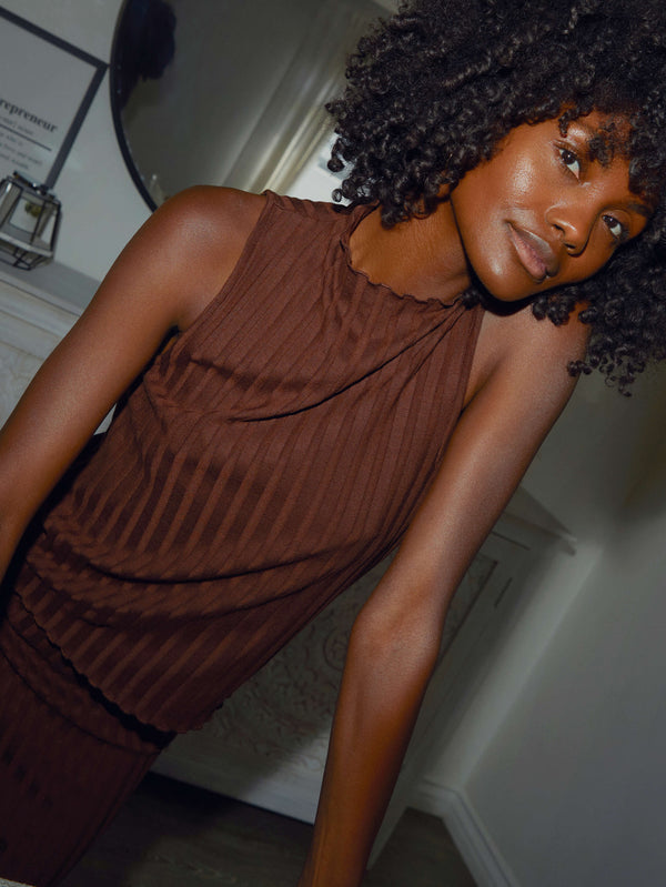 NATION LTD Claudia Rib Turtleneck Tank
