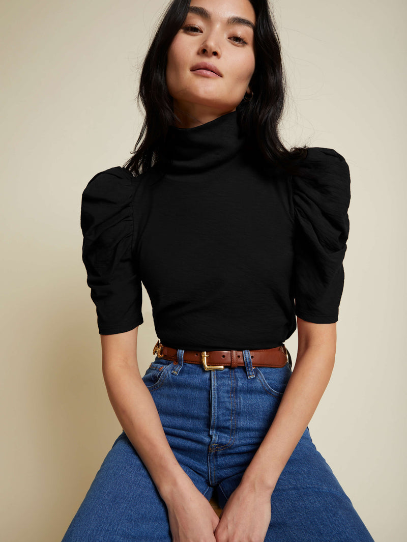 NATION LTD Dawn Puff Shoulder Turtleneck