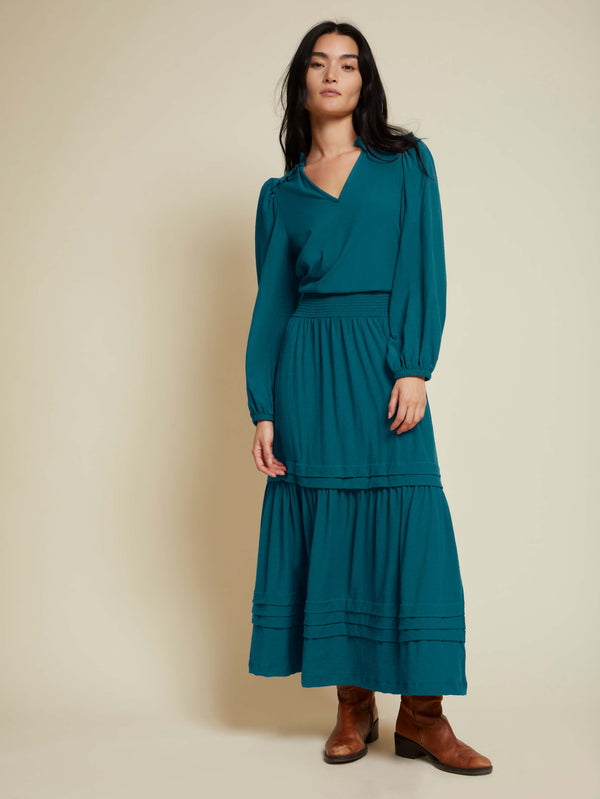 NATION LTD Esta Tiered Midi Dress