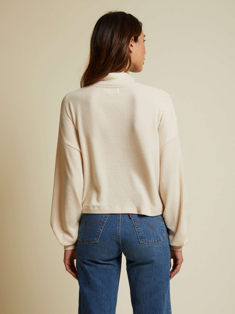 NATION LTD Evan Cropped Rib Turtleneck