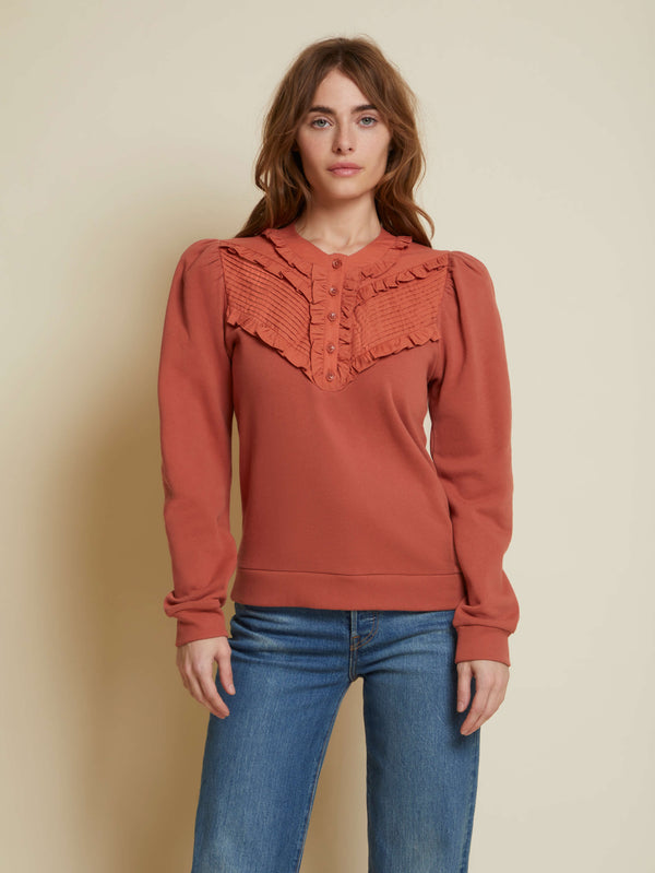 NATION LTD Fifi Ruffle Sweatshirt