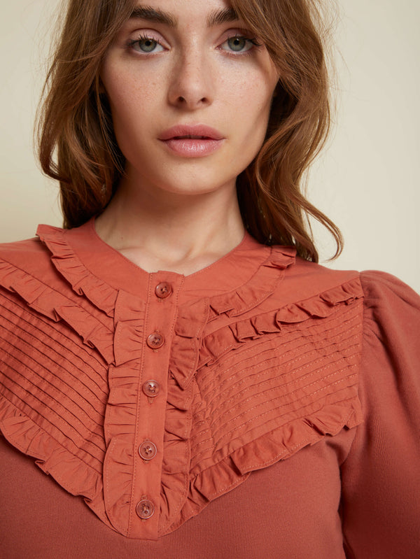 NATION LTD Fifi Ruffle Sweatshirt