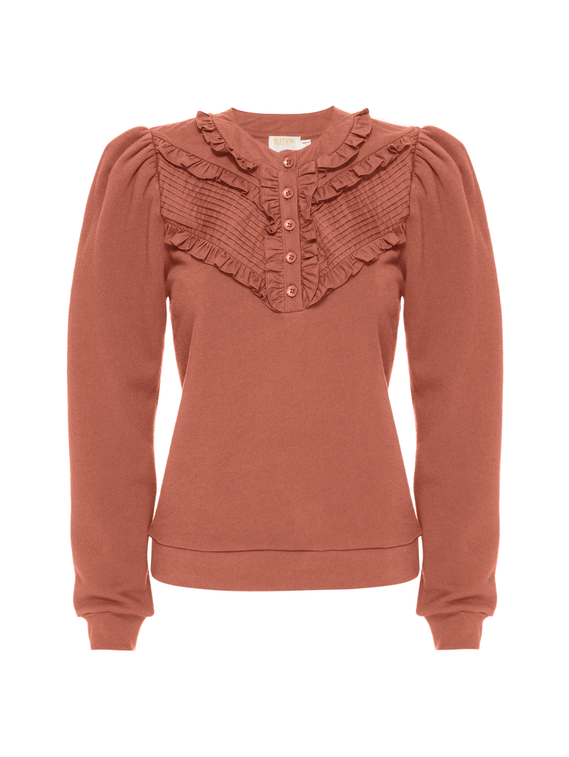 NATION LTD Fifi Ruffle Sweatshirt
