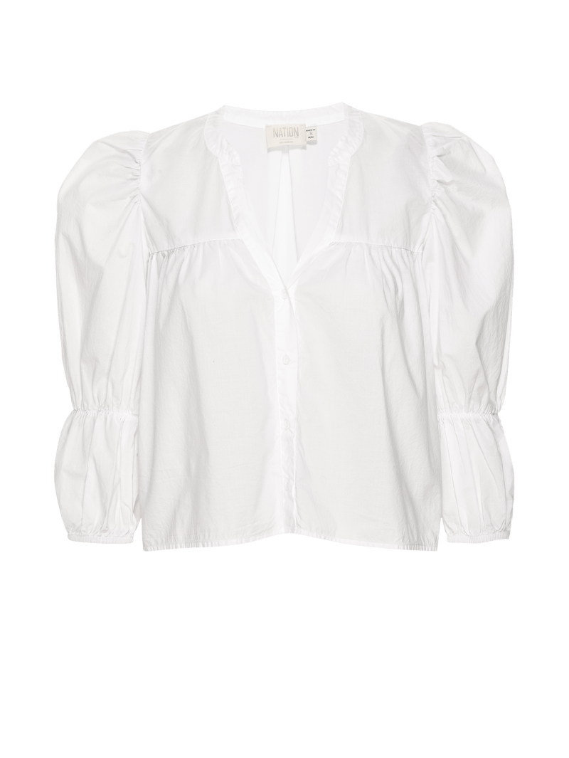 NATION LTD Geneva Tiered Sleeve Top