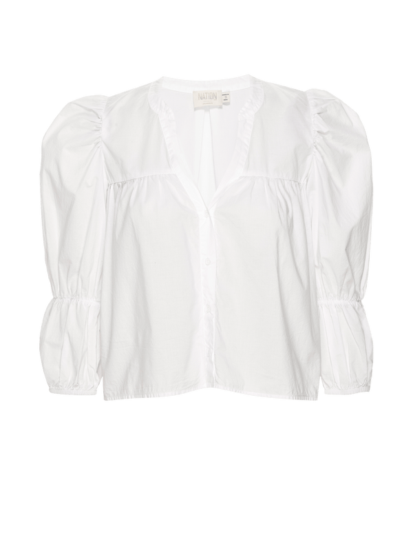 NATION LTD Geneva Tiered Sleeve Top