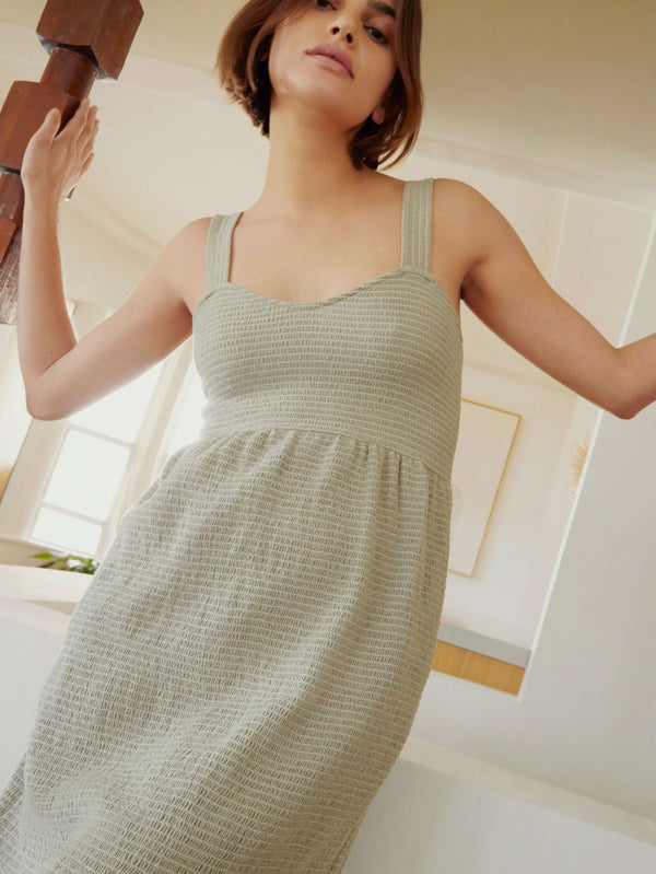 NATION LTD Harmony Smocked Dress