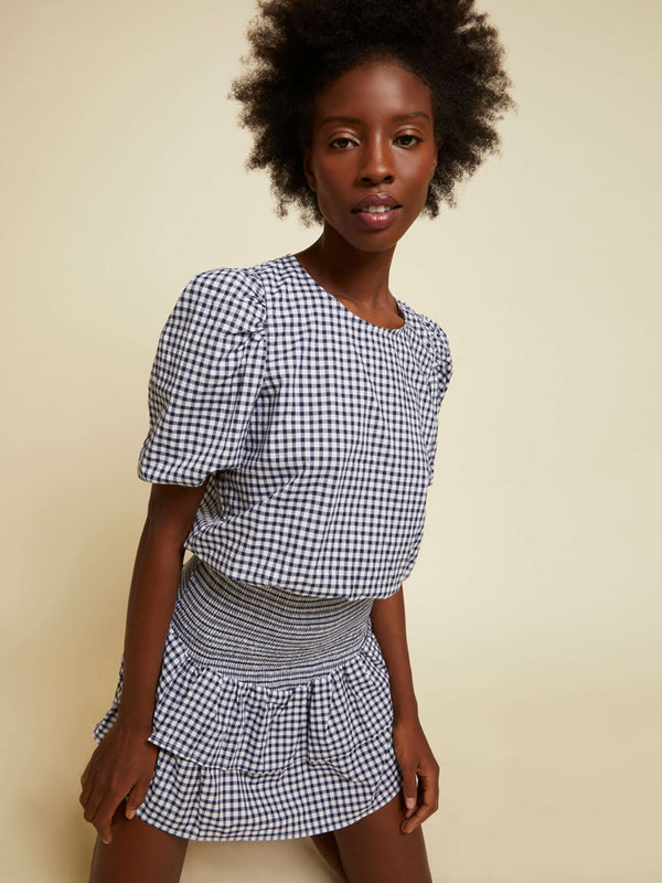 NATION LTD Heidi Puff Sleeve Crop Top