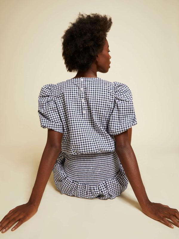 NATION LTD Heidi Puff Sleeve Crop Top
