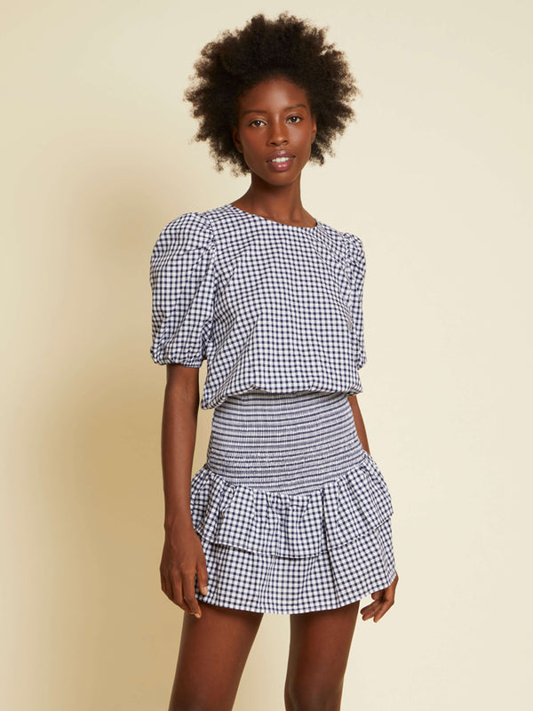 NATION LTD Heidi Puff Sleeve Crop Top