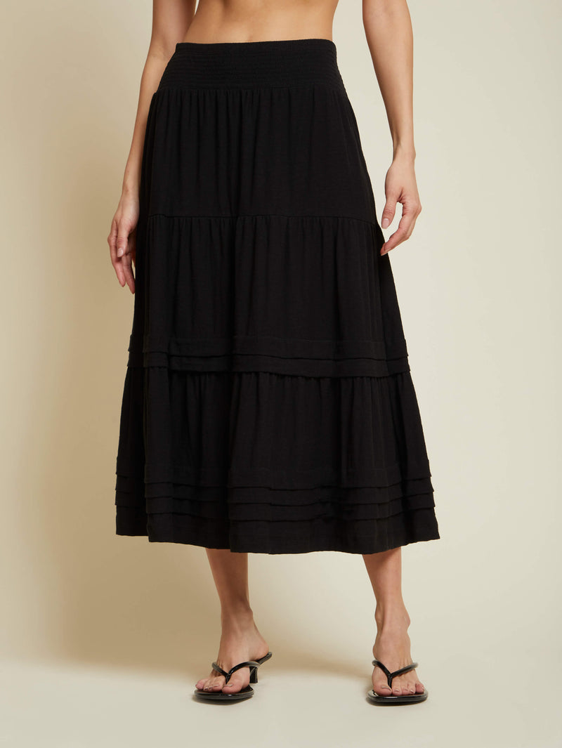 NATION LTD Janine Tiered Midi Skirt