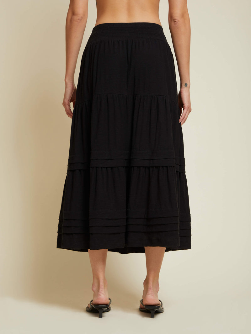 NATION LTD Janine Tiered Midi Skirt