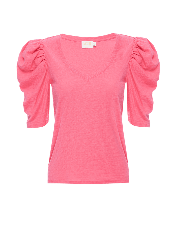 NATION LTD Jillian Puff Sleeve V Neck
