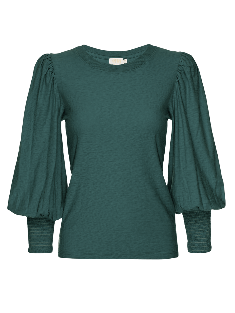  NATION LTD Loren Smocked Peasant Tee