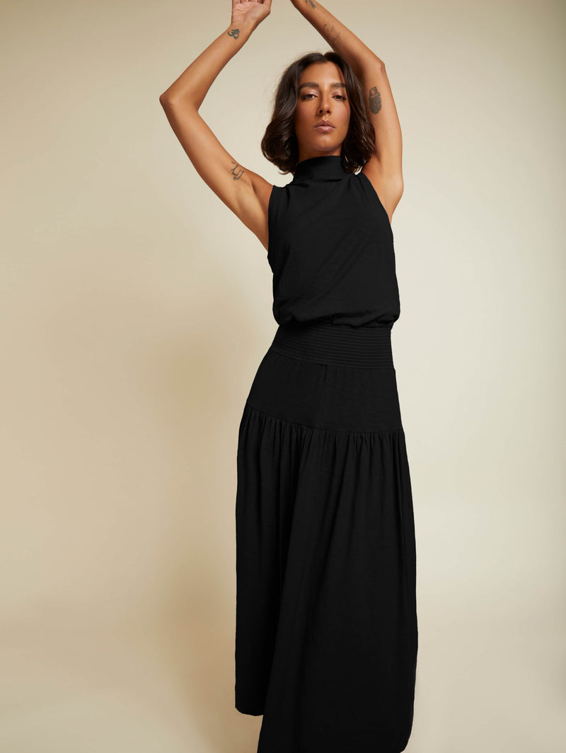 NATION LTD Loren Smocked Peasant Tee
