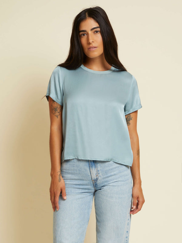 NATION LTD Marie Sateen Boxy Crop