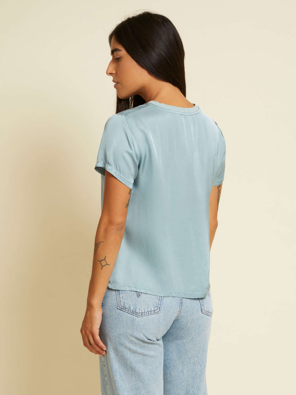 NATION LTD Marie Sateen Boxy Crop