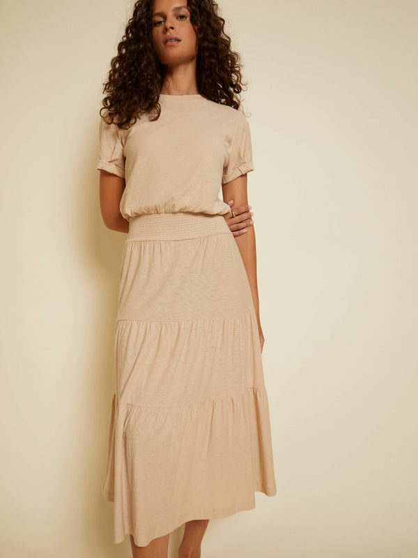 NATION LTD Martine Short Sleeve Tiered Dress