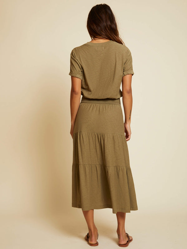 NATION LTD Martine Short Sleeve Tiered Dress