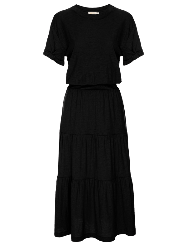 NATION LTD Martine Short Sleeve Tiered Dress