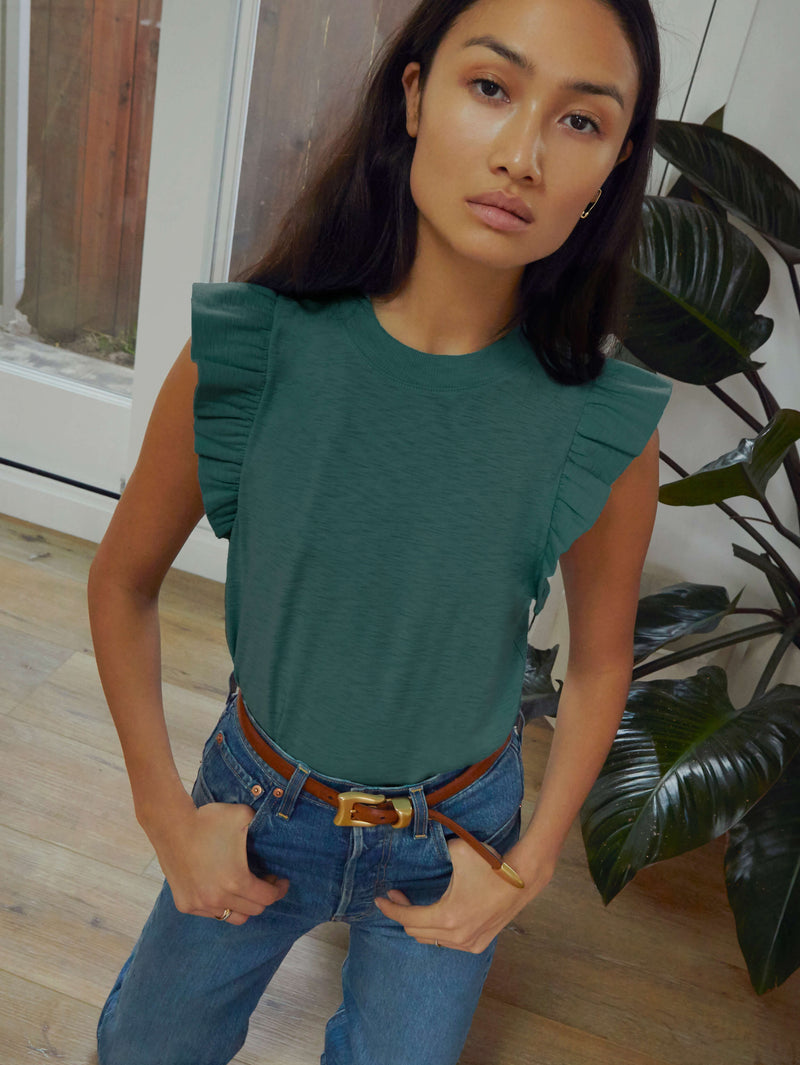 NATION LTD Paulette Ruffle Tank