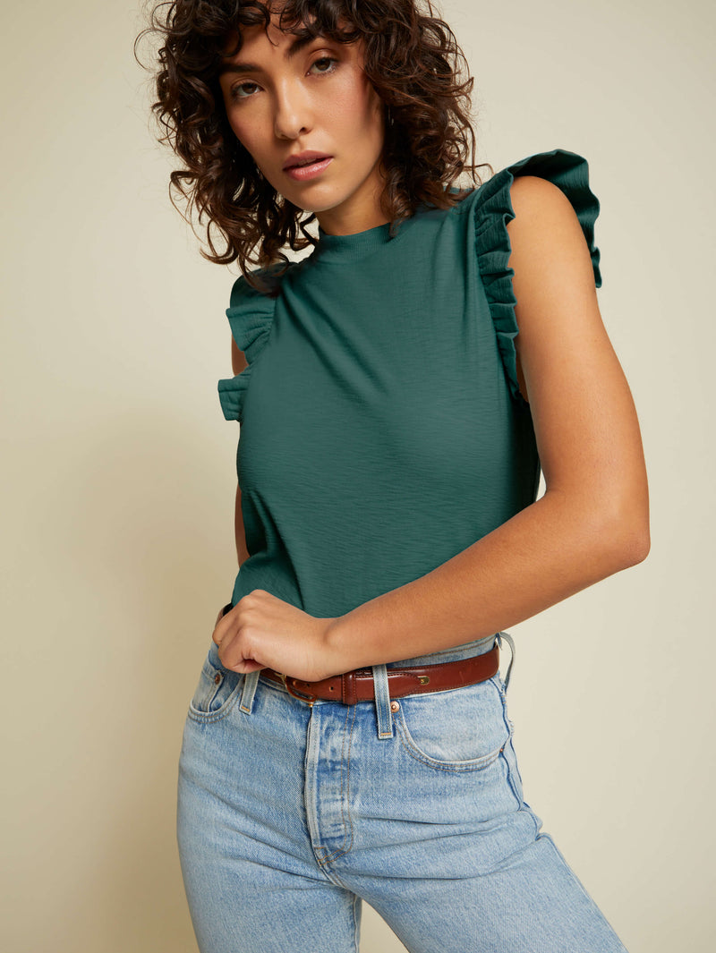 NATION LTD Paulette Ruffle Tank