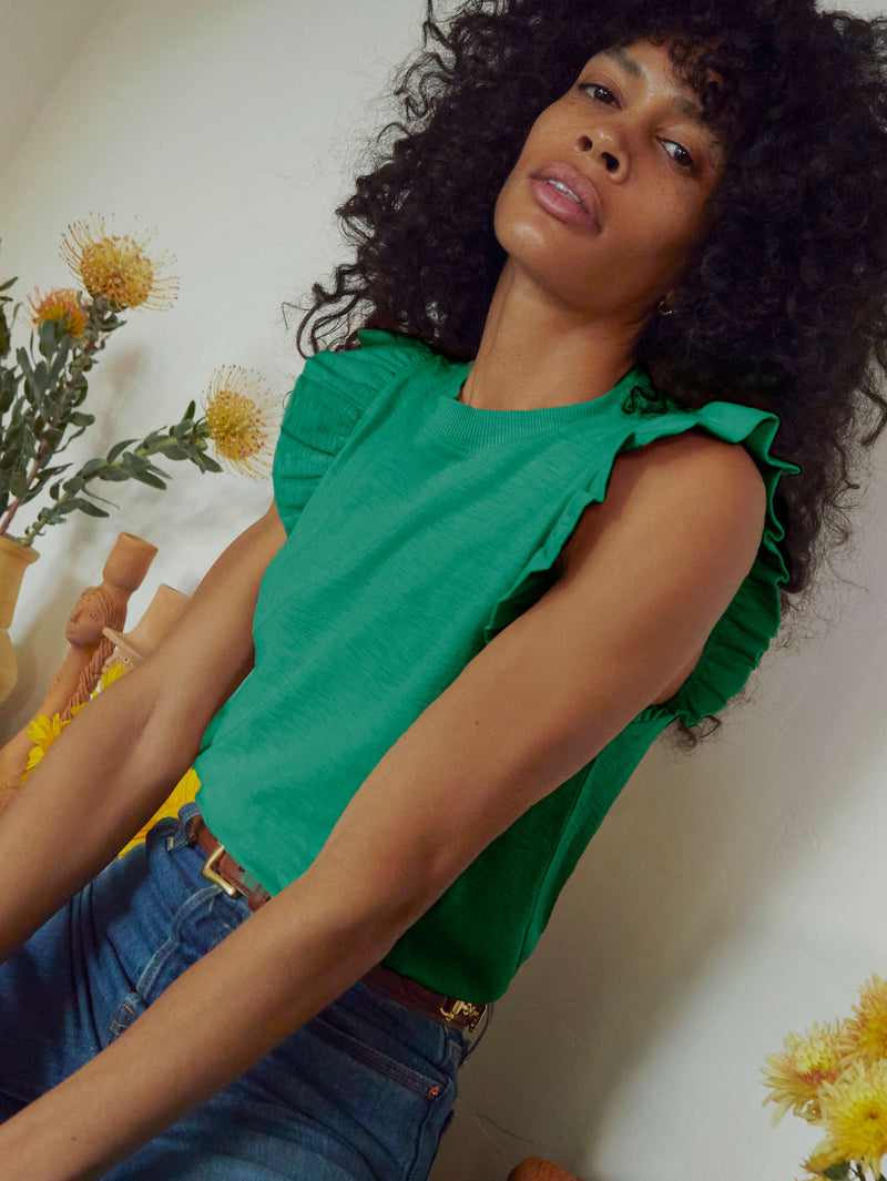 NATION LTD Paulette Ruffle Tank
