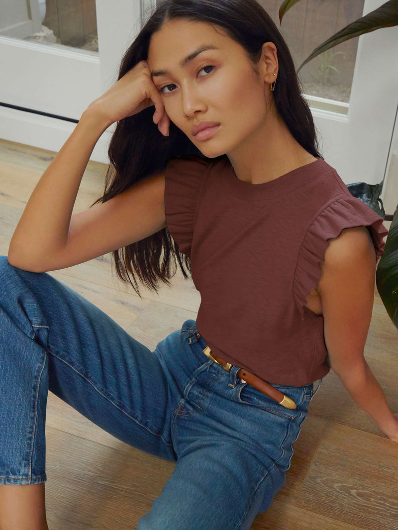 NATION LTD Paulette Ruffle Tank