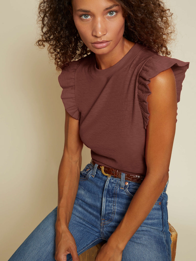 NATION LTD Paulette Ruffle Tank
