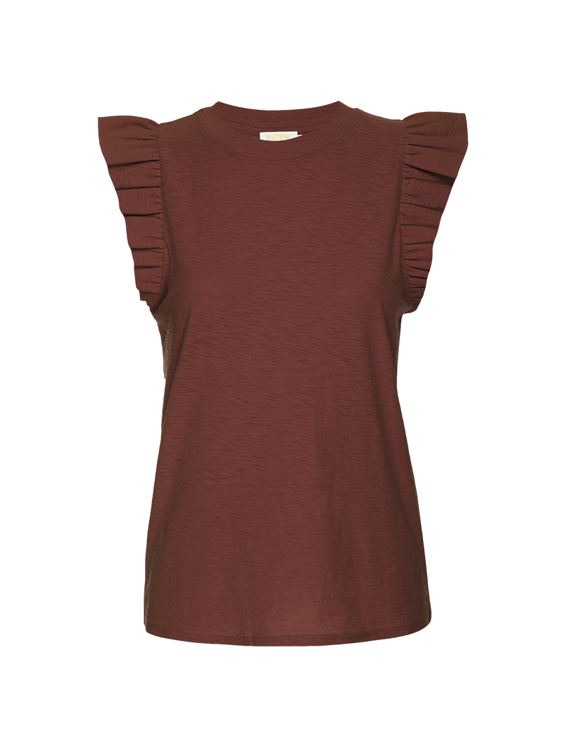 NATION LTD Paulette Ruffle Tank