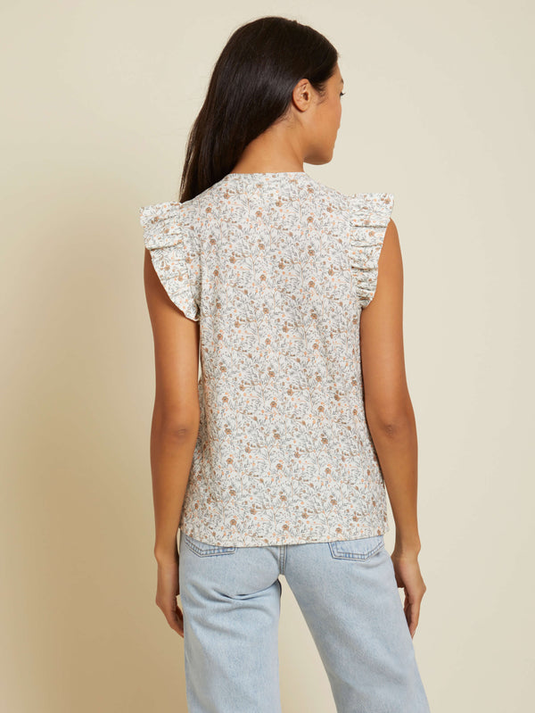 NATION LTD Paulette Ruffle Tank