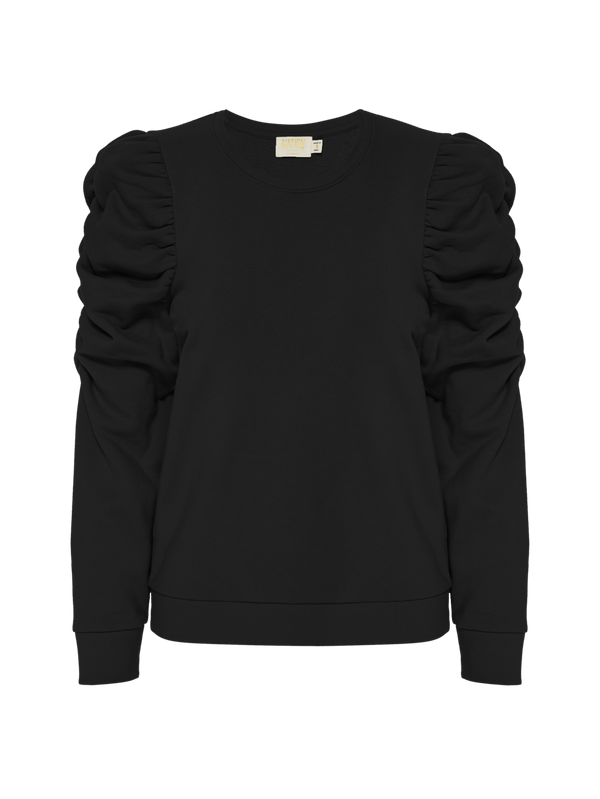 NATION LTD Perla Ruched Sleeved Sweatshirt