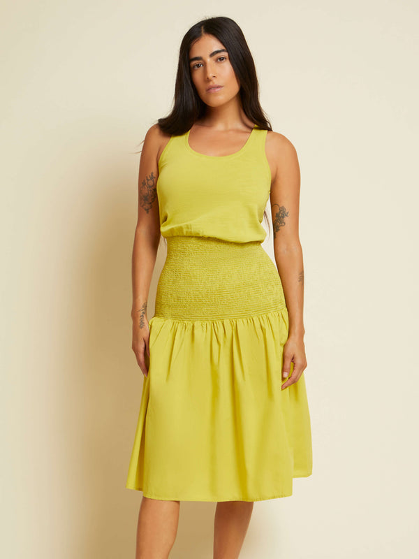 NATION LTD Sahar Smocked Waist Midi Dress