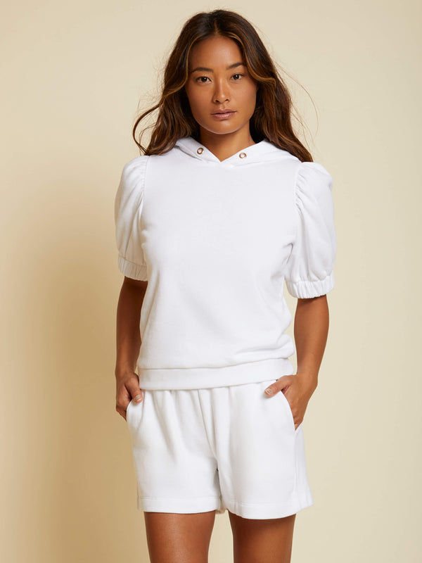 NATION LTD Sammy Puff Sleeve Fleece Hoodie