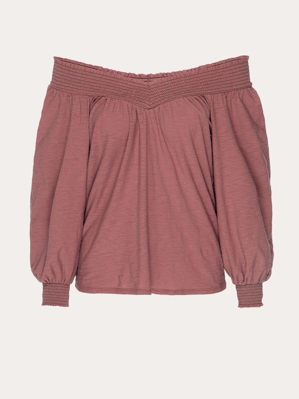 NATION LTD Sarina Long Sleeve Off Shoulder Top