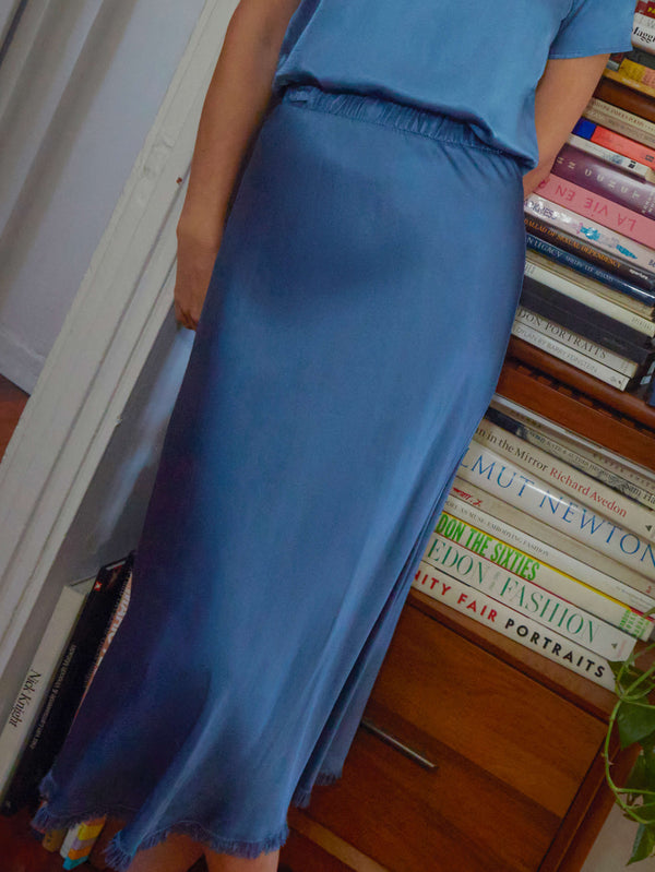 NATION LTD Mabel Bias Cut Midi Skirt