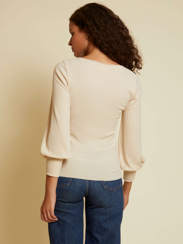 NATION LTD Serah Puff Sleeve Knit Top