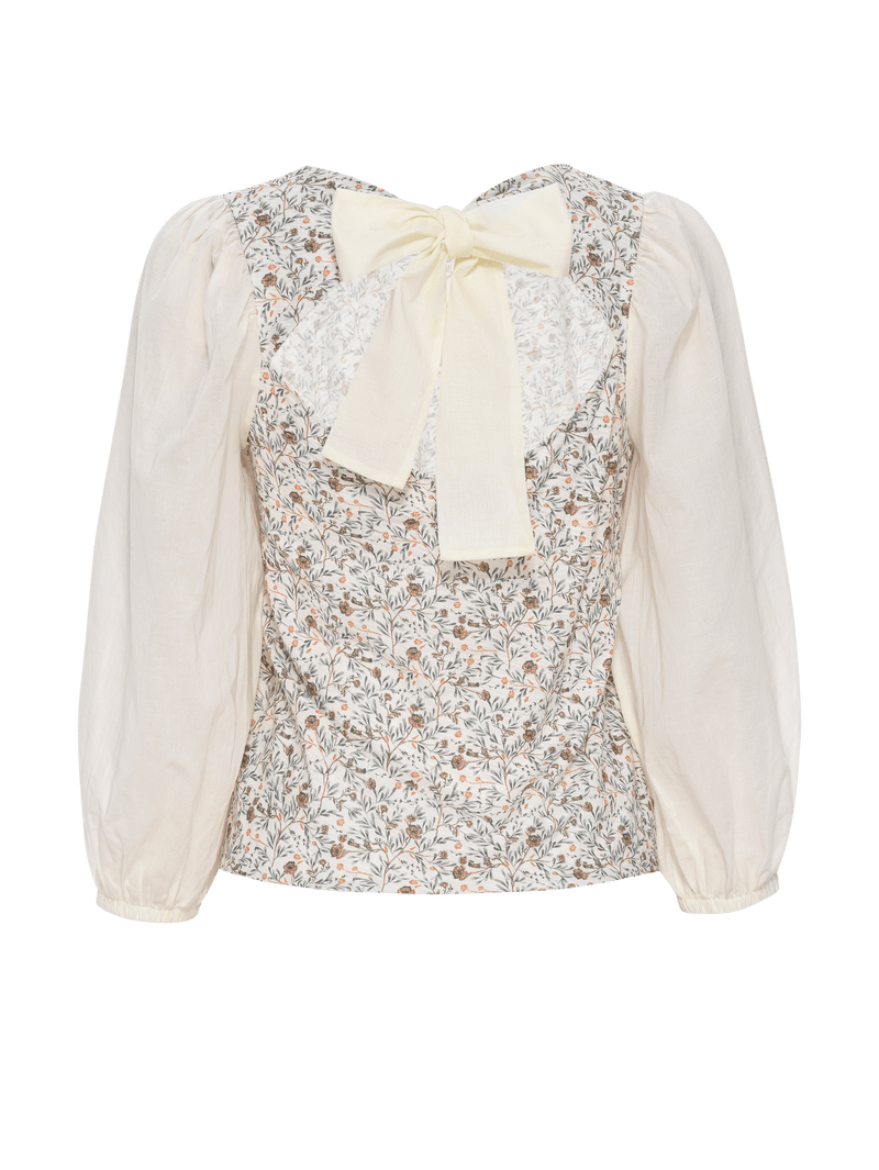 NATION LTD Shalom Floral Puff Sleeve Tee