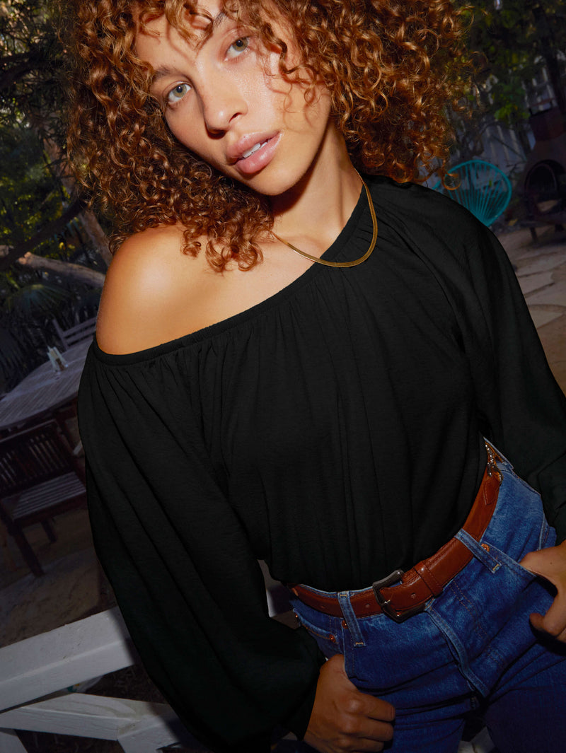 NATION LTD Sloane Off The Shoulder Long Sleeve