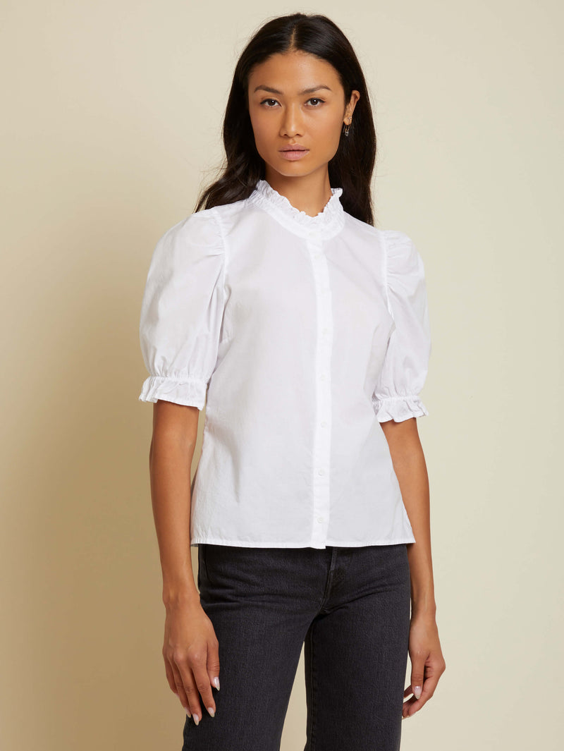 NATION LTD Suzette Puff Sleeve Button Up